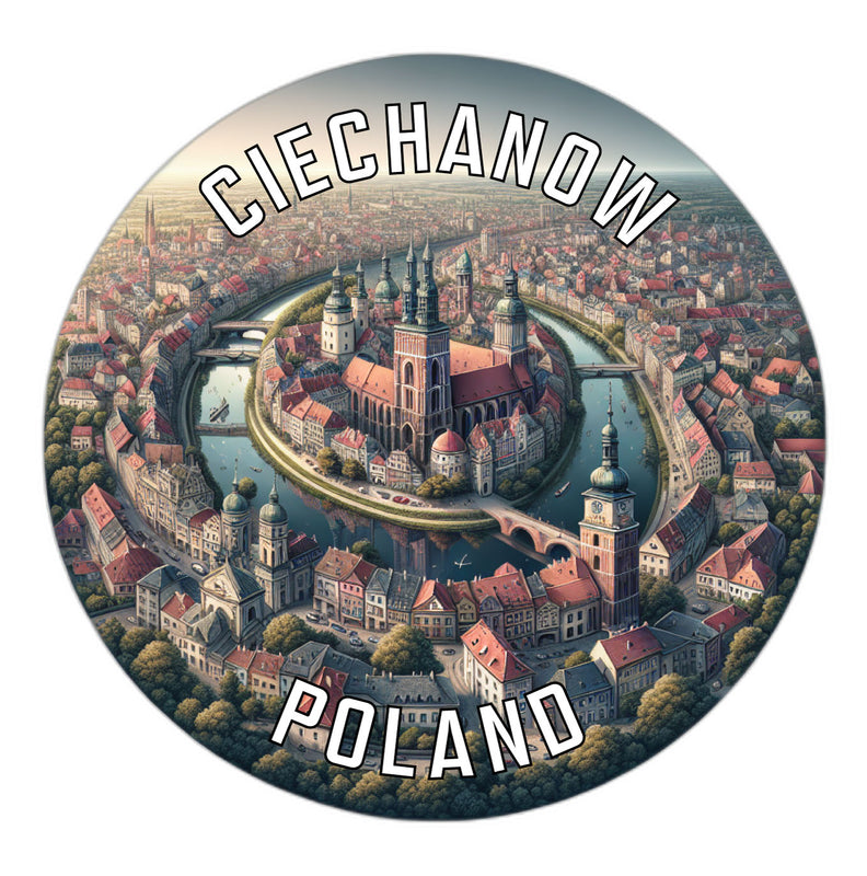Ciechanow Poland Souvenir Die Cut Flat Magnet 2-Inch