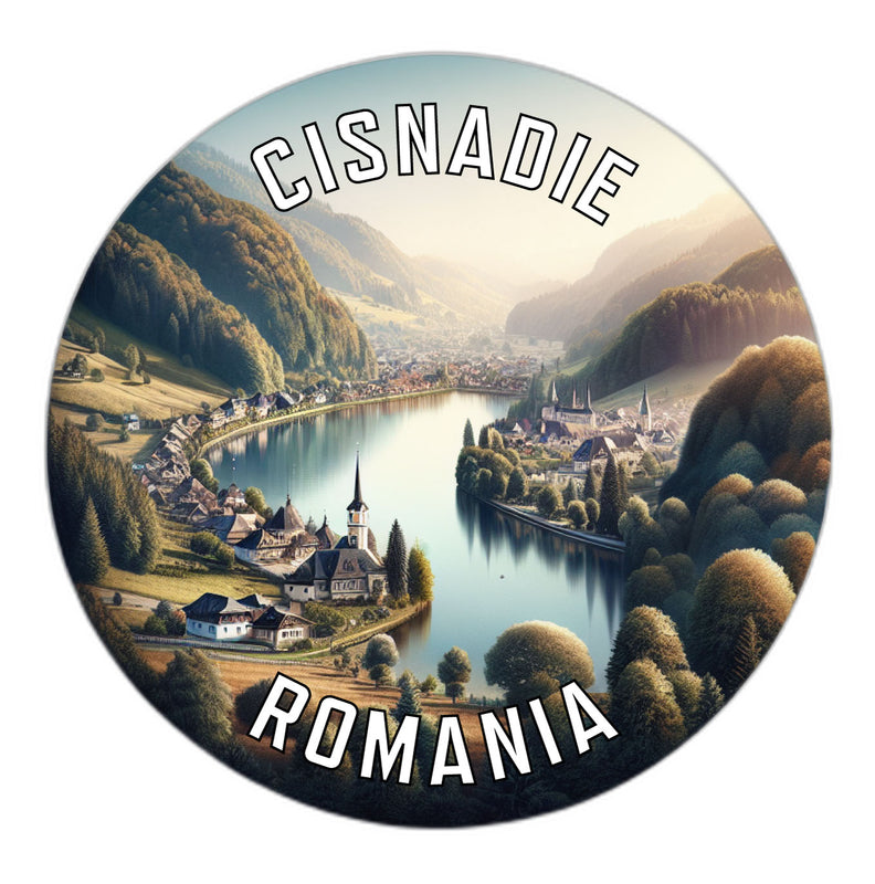Cisnadie Romania Souvenir Die Cut Flat Magnet 2-Inch