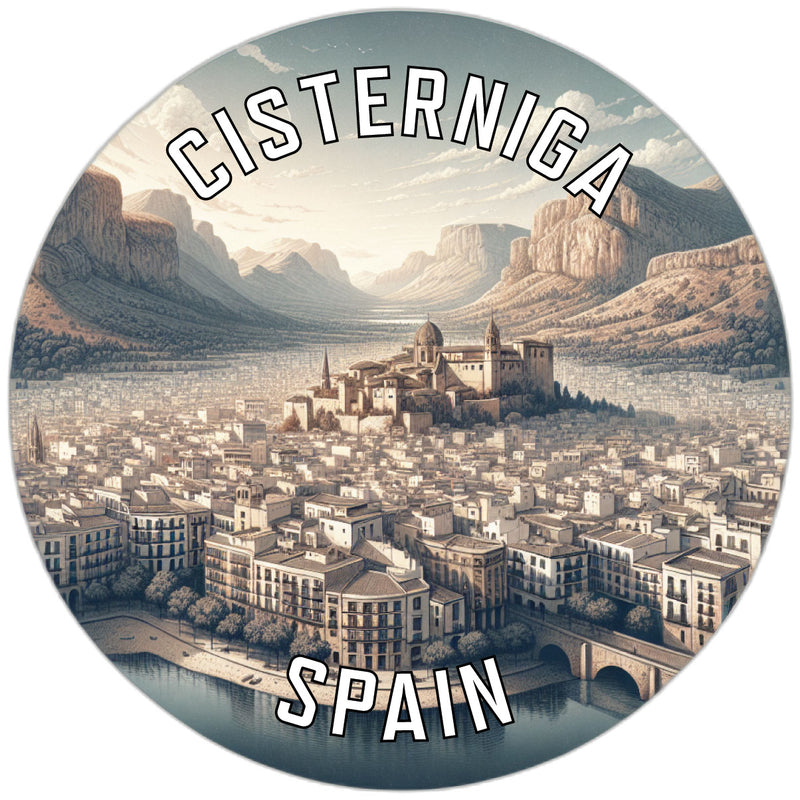 Cisterniga Spain Souvenir Die Cut Flat Magnet 6-Inch
