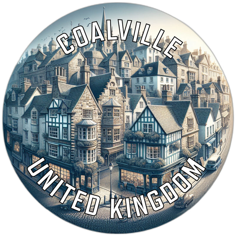 Coalville United Kingdom Souvenir Die Cut Flat Magnet 6-Inch
