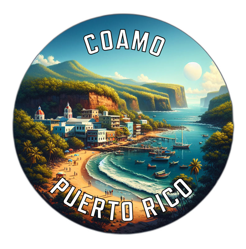 Coamo Puerto Rico Souvenir Vinyl Decal Sticker 2-Inch