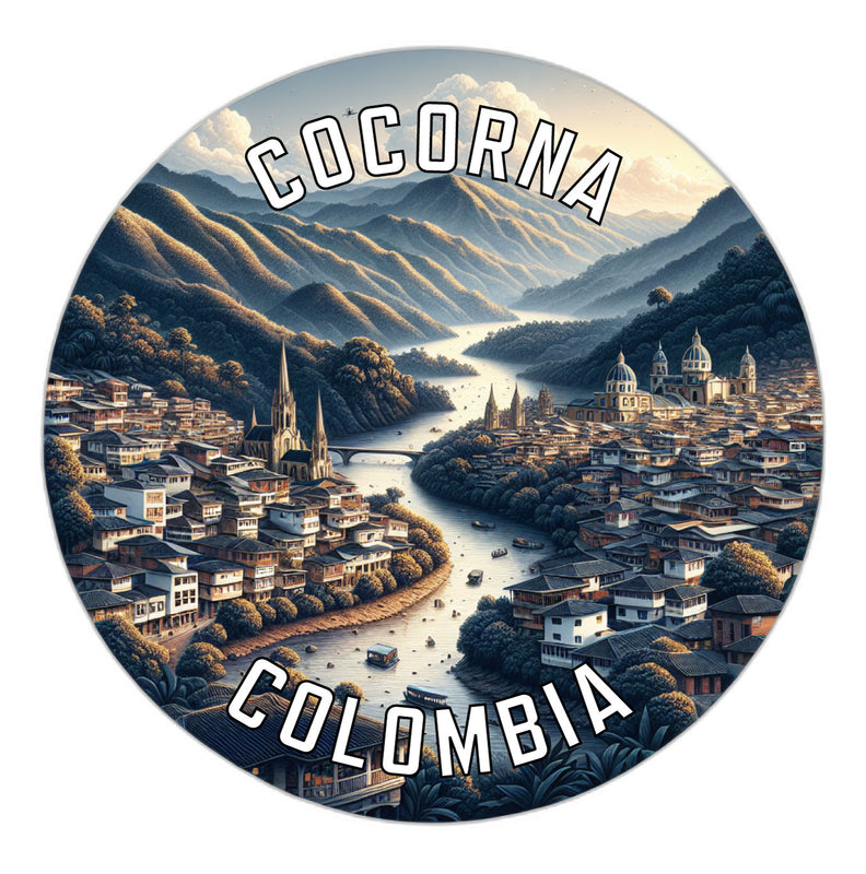 Cocorna Colombia Souvenir Vinyl Decal Sticker 2-Inch
