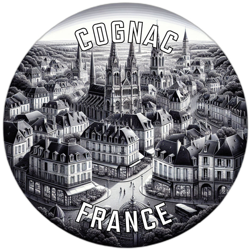 Cognac France Souvenir Die Cut Flat Magnet 2-Inch