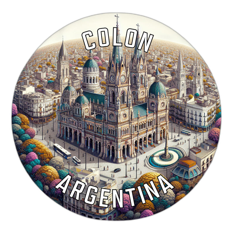 Colon Argentina Souvenir Die Cut Flat Magnet 2-Inch