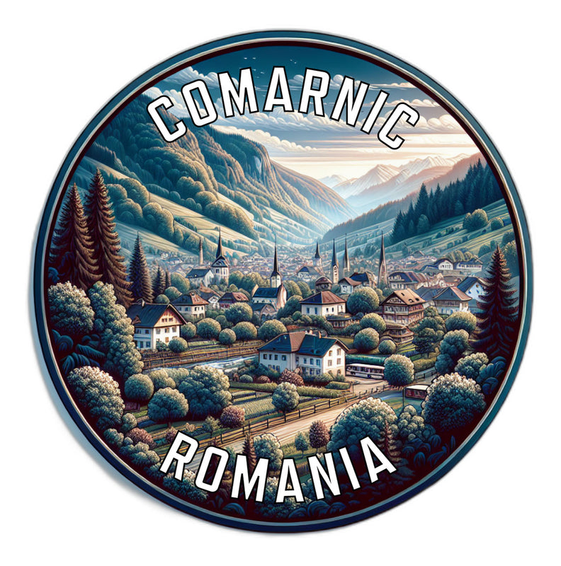 Comarnic Romania Souvenir Die Cut Flat Magnet 4-Inch