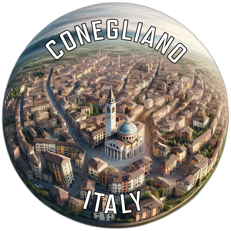 Conegliano Italy Souvenir Die Cut Flat Magnet 6-Inch