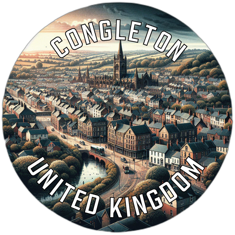 Congleton United Kingdom Souvenir Die Cut Flat Magnet 2-Inch