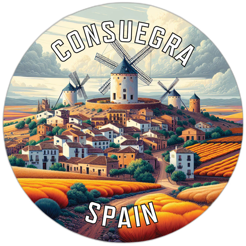 Consuegra Spain Souvenir Die Cut Flat Magnet 6-Inch