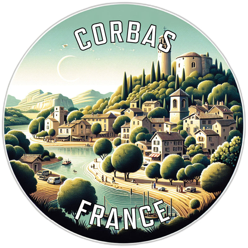 Corbas France Souvenir Vinyl Decal Sticker 2-Inch