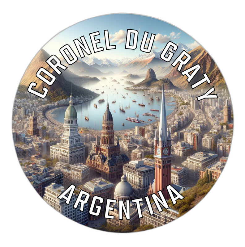 Coronel Du Graty Argentina Souvenir Die Cut Flat Magnet 6-Inch