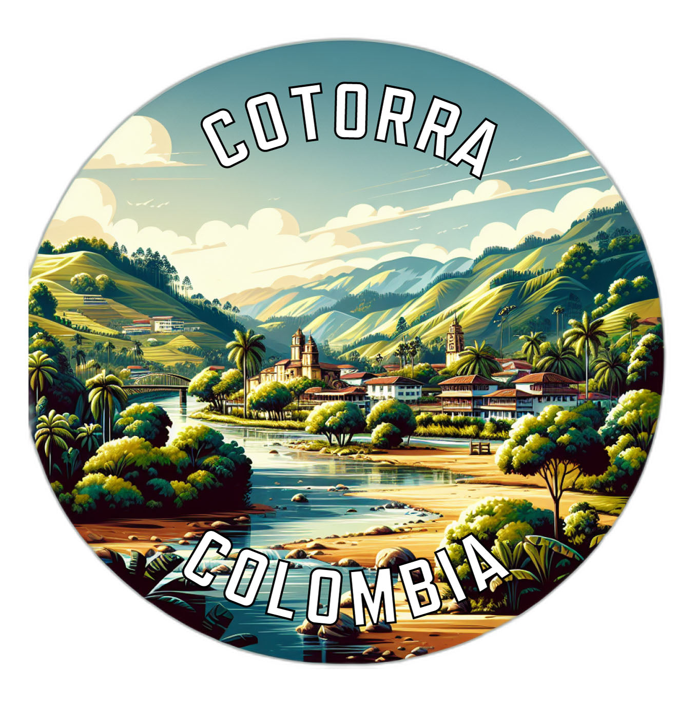 Cotorra Colombia Souvenir Vinyl Decal Sticker