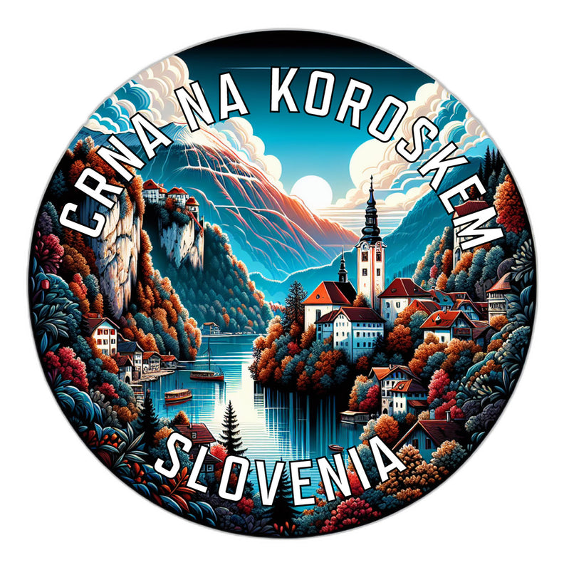 Crna na Koroskem Slovenia Souvenir Die Cut Flat Magnet 6-Inch