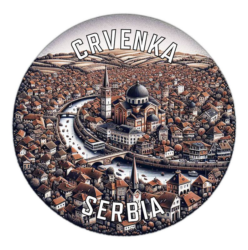 Crvenka Serbia Souvenir Vinyl Decal Sticker 6-Inch