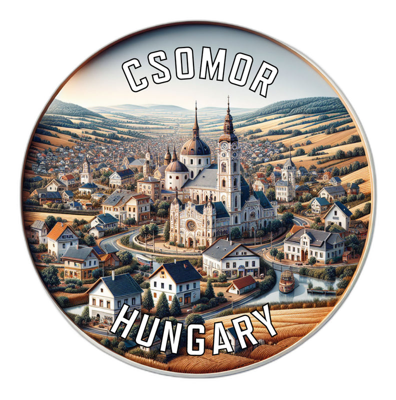 Csomor Hungary Souvenir Die Cut Flat Magnet 2-Inch
