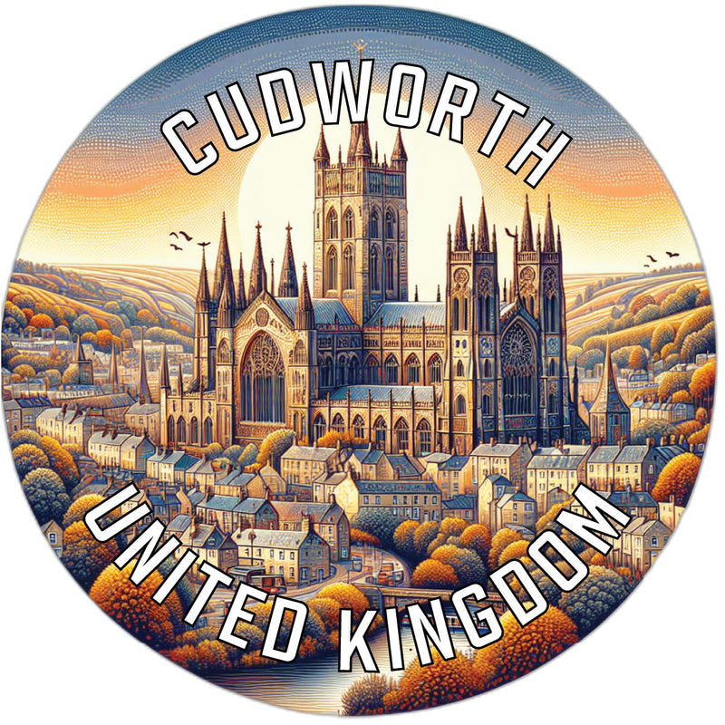 Cudworth United Kingdom Souvenir Die Cut Flat Magnet 2-Inch