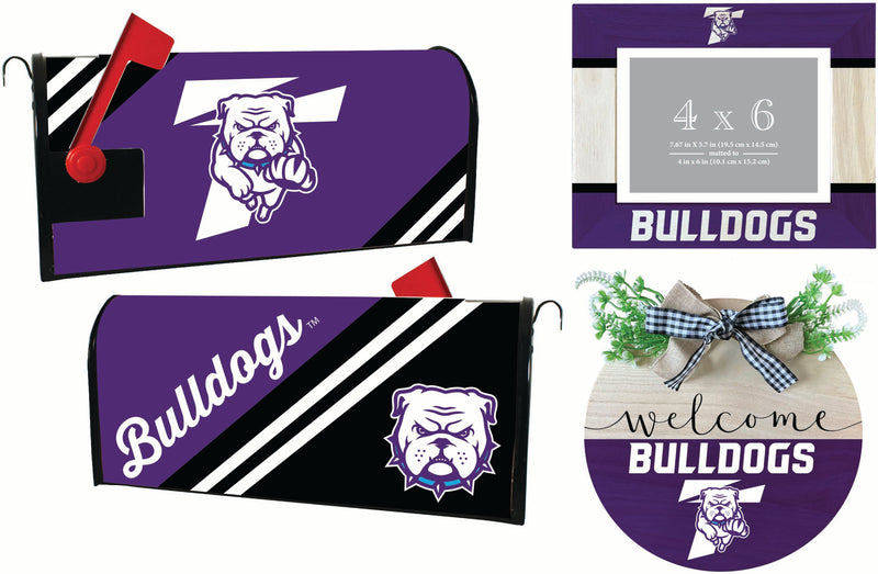 Truman State University Officially Licensed Home Decor Pack - Magnetic Mailbox Cover, Wooden Welcome Wreath Sign & Photo Frame