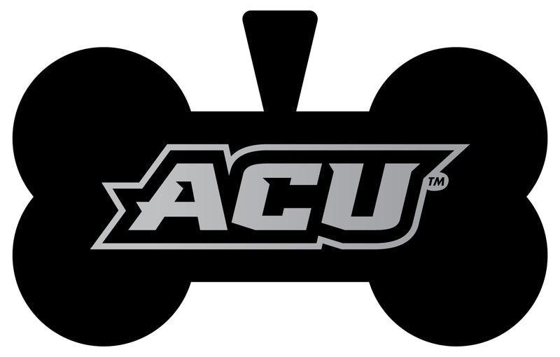 Abilene Christian University Dog Tag Matte Black Bone-shaped Engraved Officially Licensed