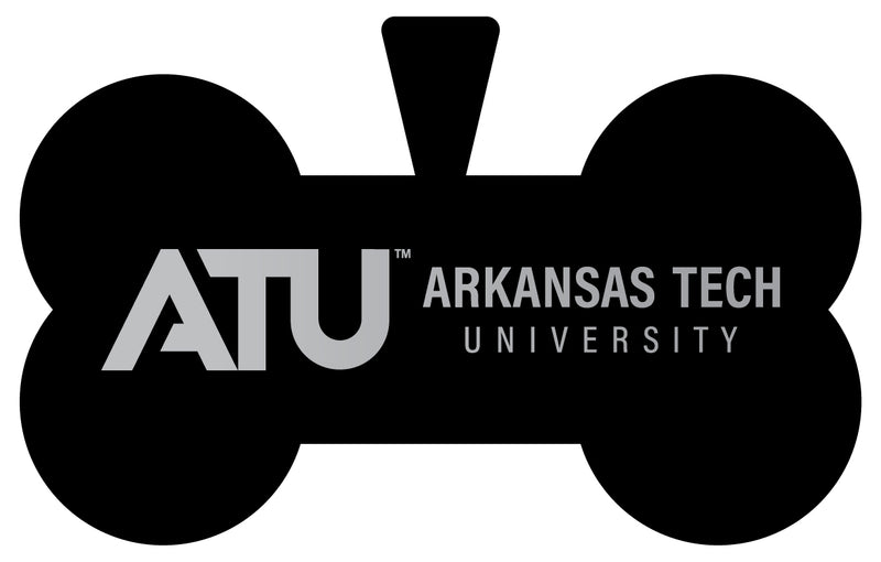 Arkansas Tech University Dog Tag Matte Black Bone-shaped Engraved Officially Licensed
