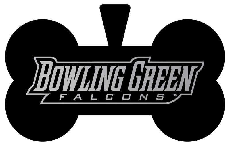 Bowling Green Falcons Dog Tag Matte Black Bone-shaped Engraved Officially Licensed