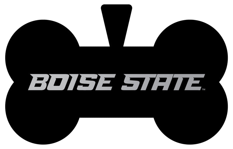 Boise State Broncos Dog Tag Matte Black Bone-shaped Engraved Officially Licensed