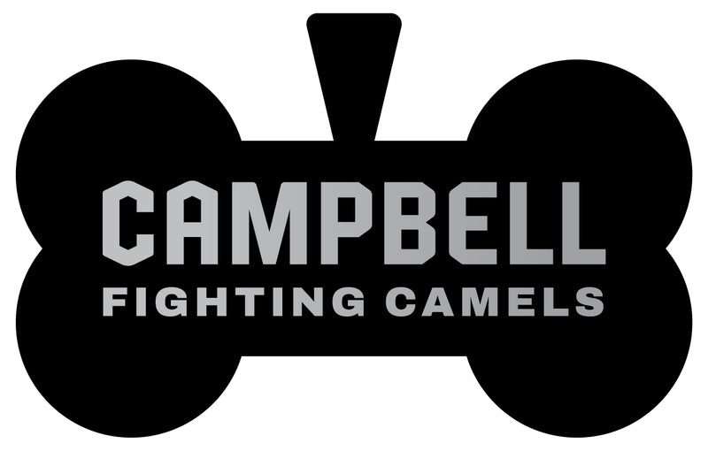 Campbell University Fighting Camels Dog Tag Matte Black Bone-shaped Engraved Officially Licensed