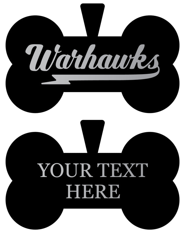 University of Louisiana Monroe Personalized Matte Black Bone Dog Tag – Engraved Officially Licensed Collegiate Pet ID
