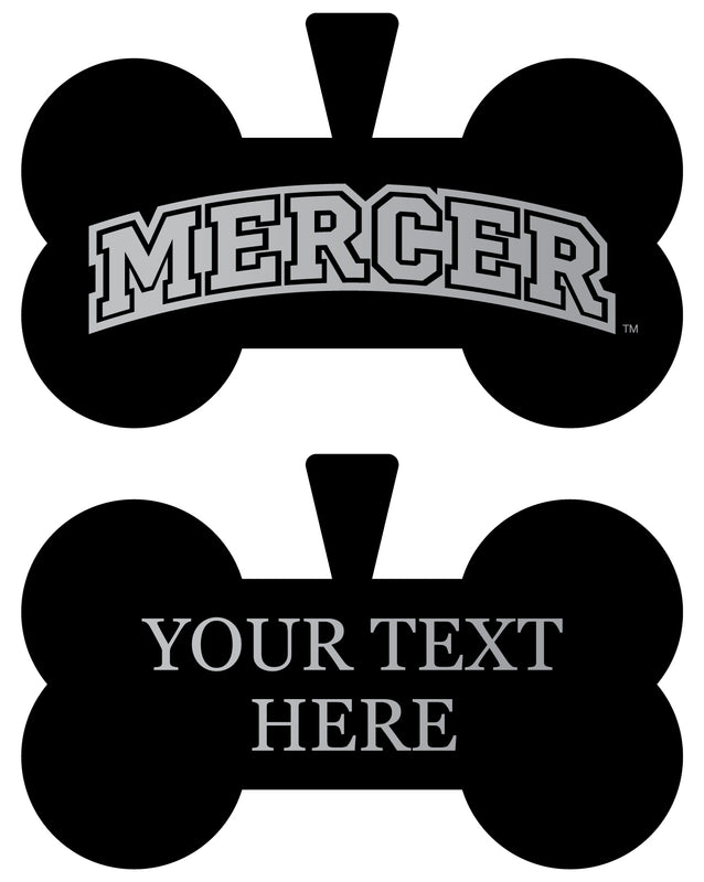 Mercer University Personalized Matte Black Bone Dog Tag – Engraved Officially Licensed Collegiate Pet ID