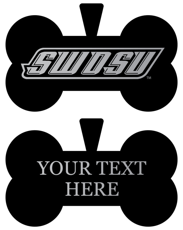 Southwestern Oklahoma State University Personalized Matte Black Bone Dog Tag – Engraved Officially Licensed Collegiate Pet ID