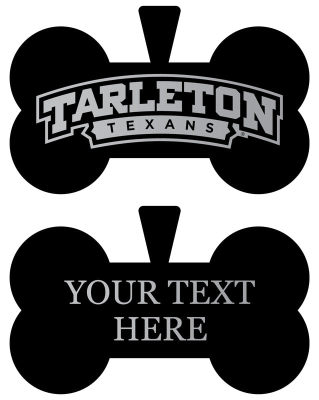 Tarleton State University Personalized Matte Black Bone Dog Tag – Engraved Officially Licensed Collegiate Pet ID