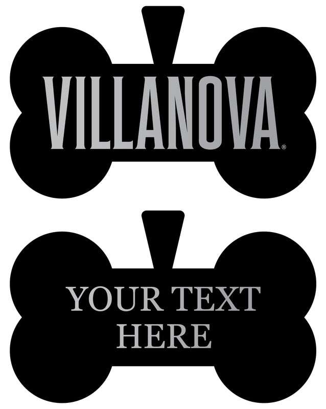 Villanova Wildcats Personalized Matte Black Bone Dog Tag – Engraved Officially Licensed Collegiate Pet ID