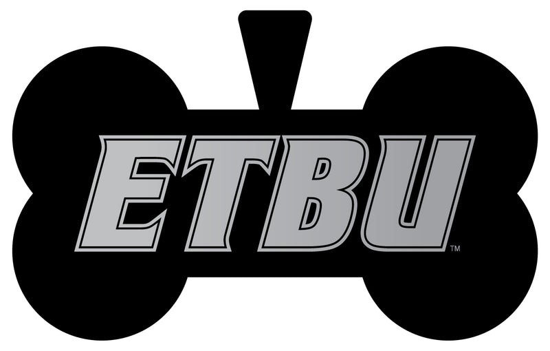 East Texas Baptist University Dog Tag Matte Black Bone-shaped Engraved Officially Licensed