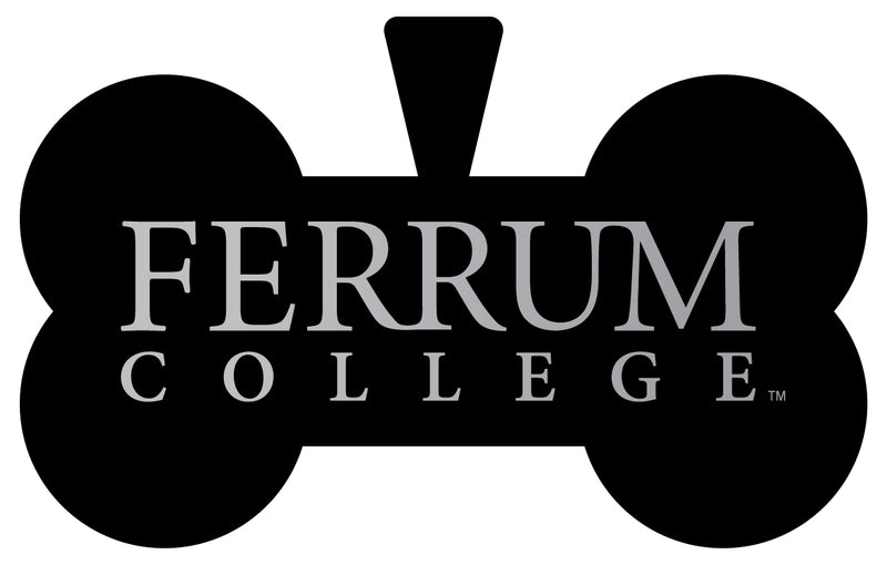 Ferrum College Dog Tag Matte Black Bone-shaped Engraved Officially Licensed