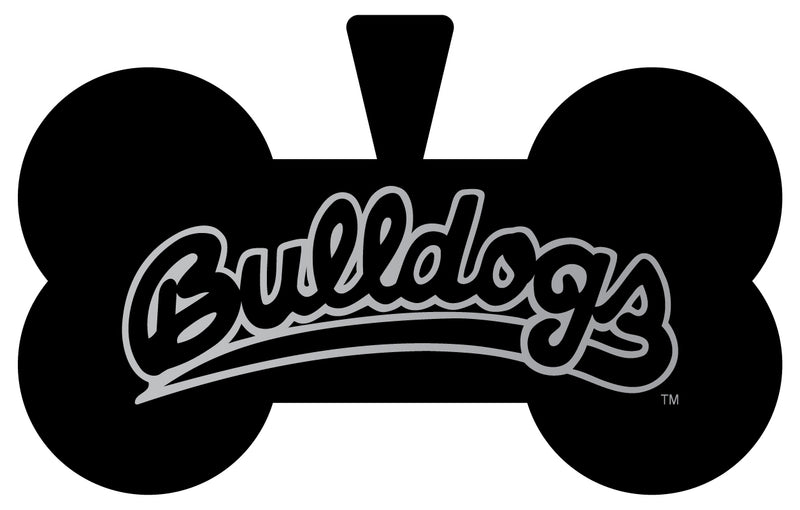 Fresno State Bulldogs Dog Tag Matte Black Bone-shaped Engraved Officially Licensed