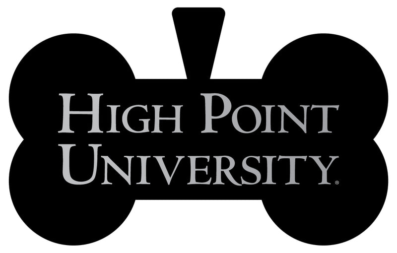 High Point University Dog Tag Matte Black Bone-shaped Engraved Officially Licensed