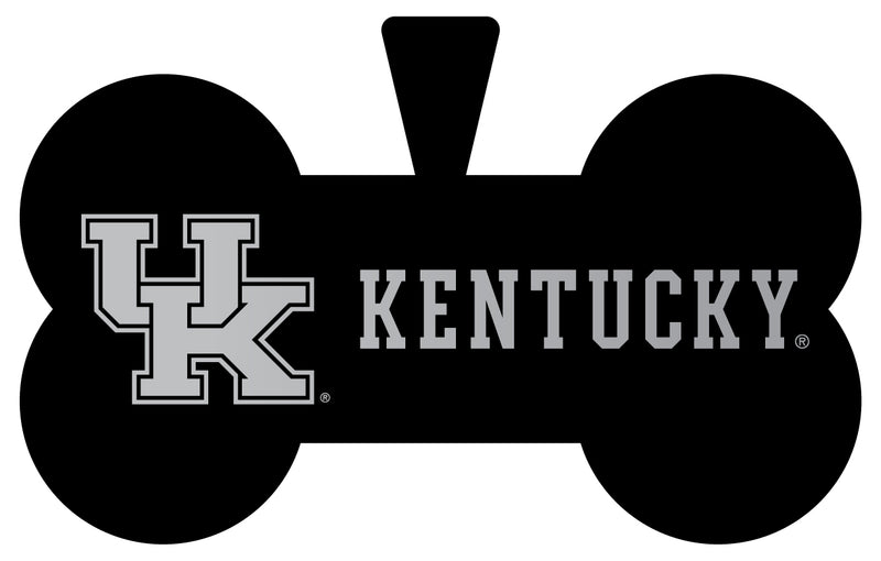 Kentucky Wildcats Dog Tag Matte Black Bone-shaped Engraved Officially Licensed