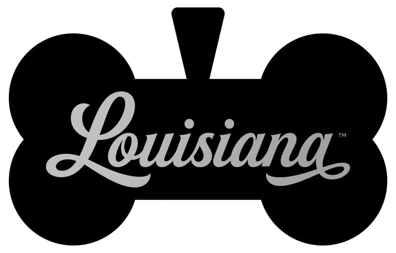 Louisiana at Lafayette Ragin' Cajuns Dog Tag Matte Black Bone-shaped Engraved Officially Licensed