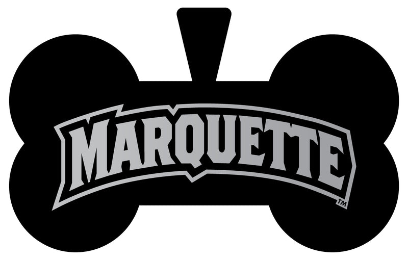 Marquette Golden Eagles Dog Tag Matte Black Bone-shaped Engraved Officially Licensed