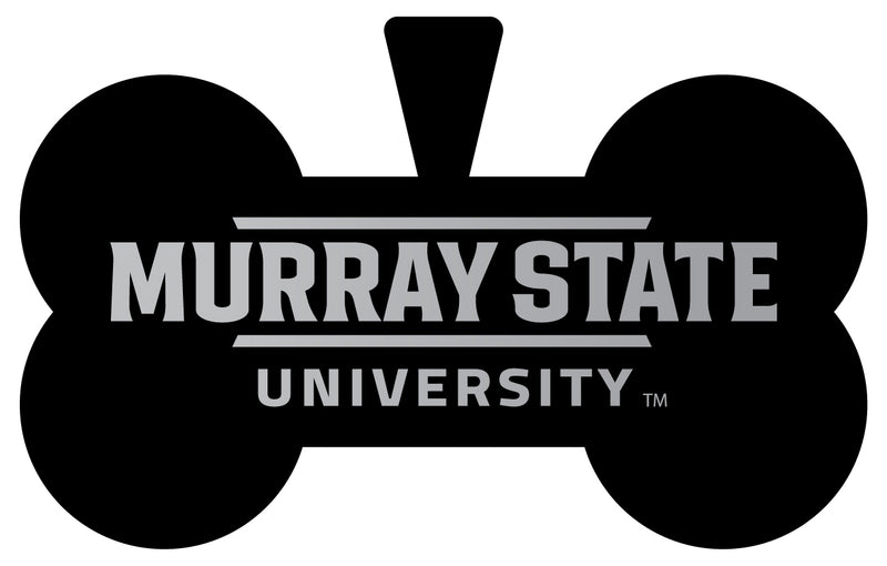 Murray State University Dog Tag Matte Black Bone-shaped Engraved Officially Licensed