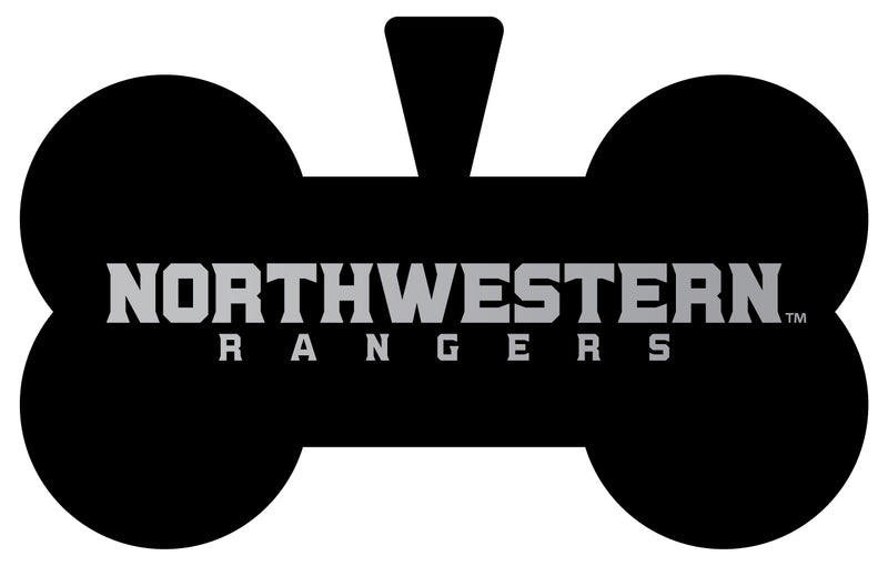 Northwestern Oklahoma State University Dog Tag Matte Black Bone-shaped Engraved Officially Licensed