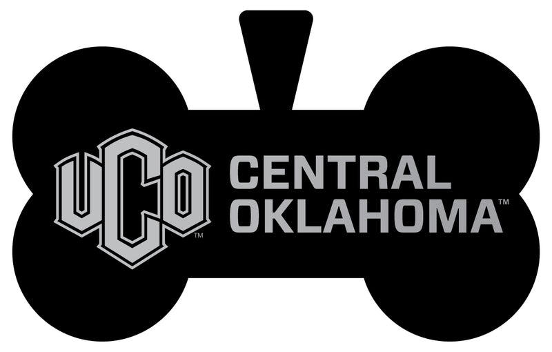University of Central Oklahoma Bronchos Dog Tag Matte Black Bone-shaped Engraved Officially Licensed