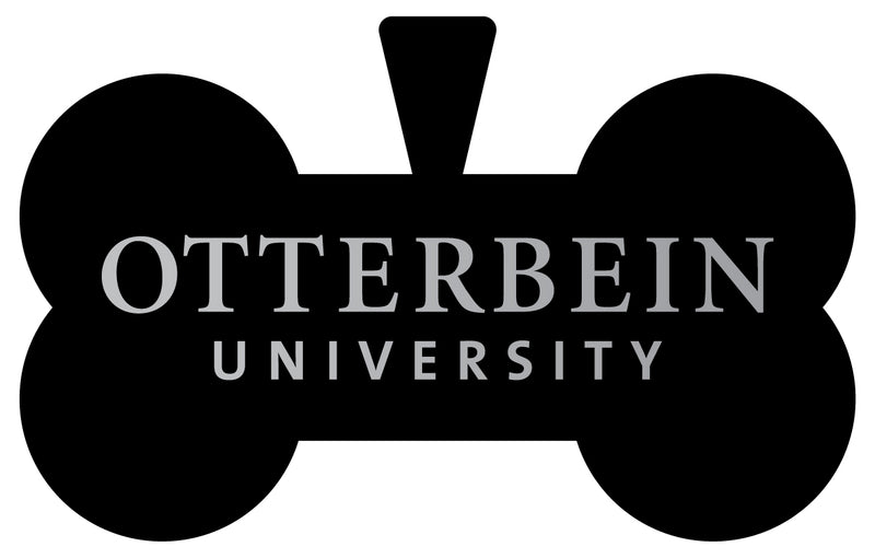 Otterbein University Dog Tag Matte Black Bone-shaped Engraved Officially Licensed