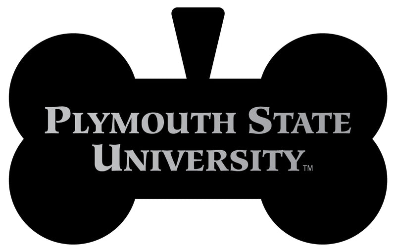 Plymouth State University Dog Tag Matte Black Bone-shaped Engraved Officially Licensed
