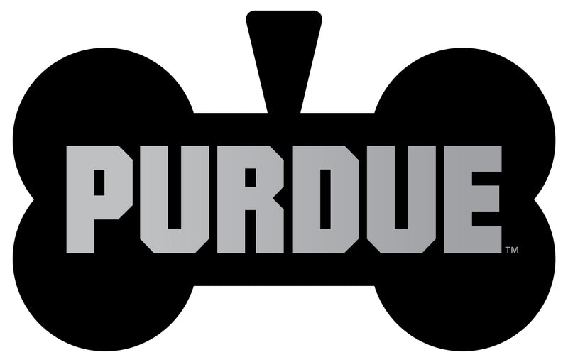 Purdue Boilermakers Dog Tag Matte Black Bone-shaped Engraved Officially Licensed