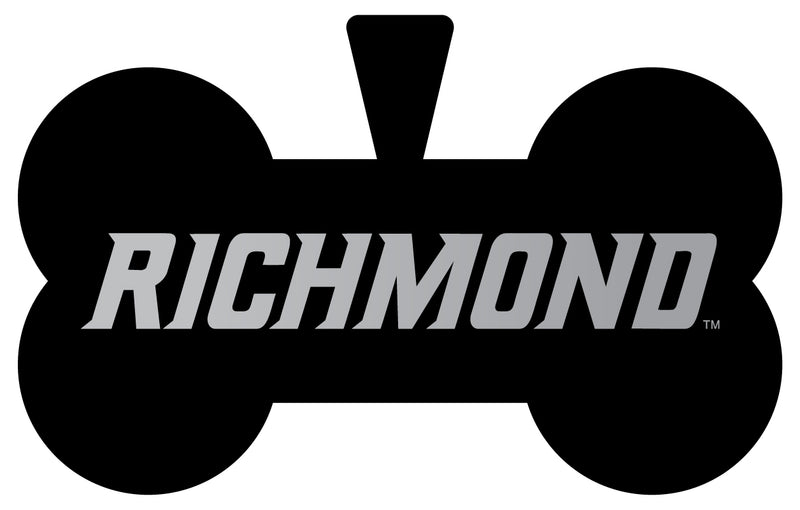 Richmond Spiders Dog Tag Matte Black Bone-shaped Engraved Officially Licensed