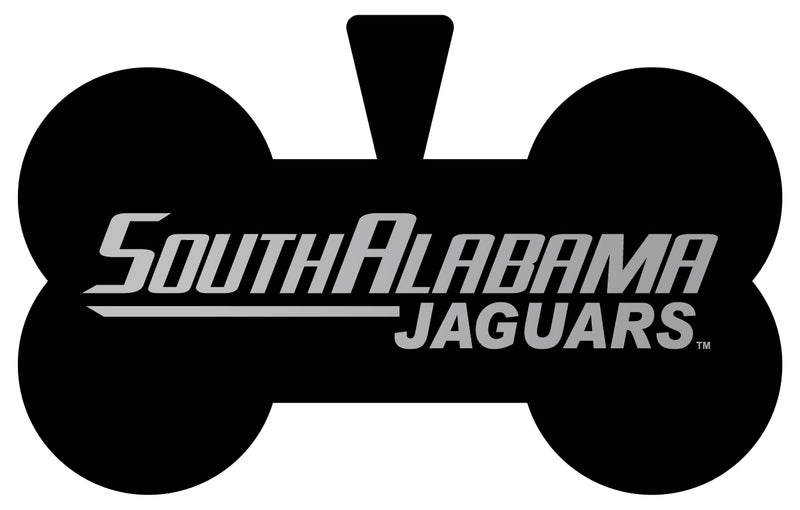 University of South Alabama Dog Tag Matte Black Bone-shaped Engraved Officially Licensed