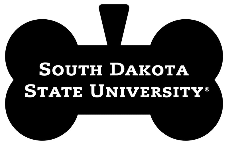 South Dakota State Jackrabbits Dog Tag Matte Black Bone-shaped Engraved Officially Licensed