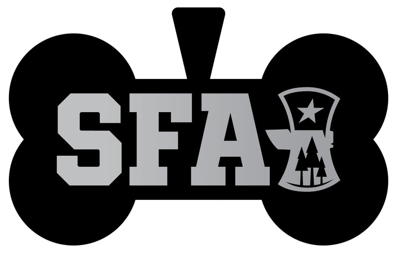 Stephen F. Austin State University Dog Tag Matte Black Bone-shaped Engraved Officially Licensed