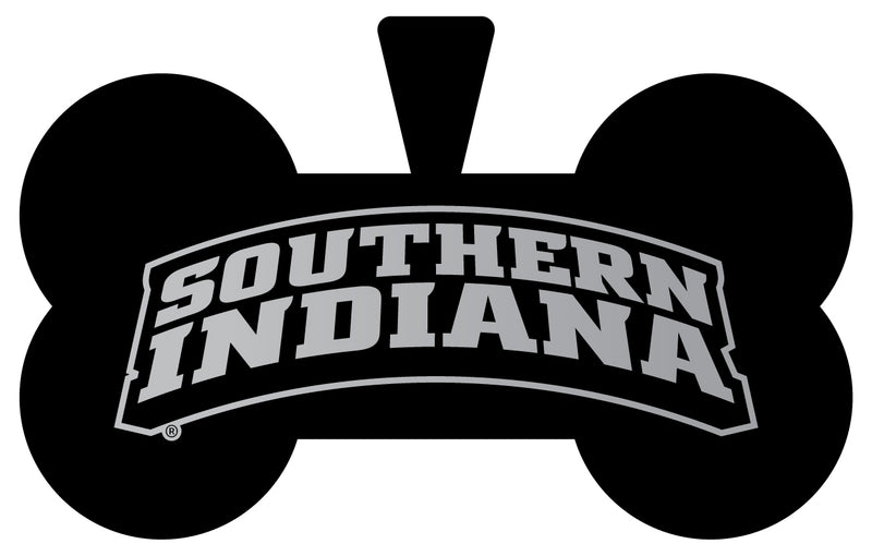 University of Southern Indiana Dog Tag Matte Black Bone-shaped Engraved Officially Licensed