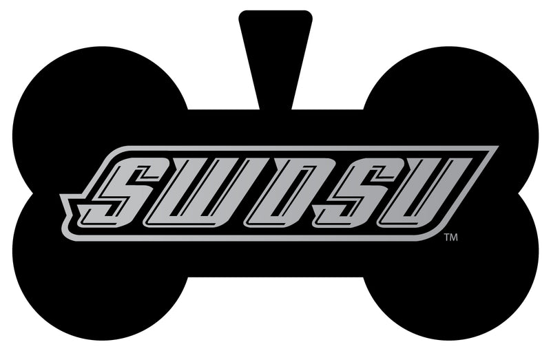 Southwestern Oklahoma State University Dog Tag Matte Black Bone-shaped Engraved Officially Licensed