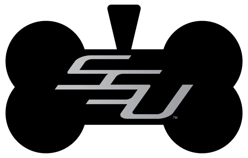 Savannah State University Dog Tag Matte Black Bone-shaped Engraved Officially Licensed